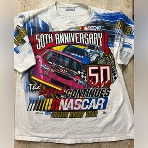 Vintage 1998 "The Legend continues" 50th Anniversary Nascar White Tee XL